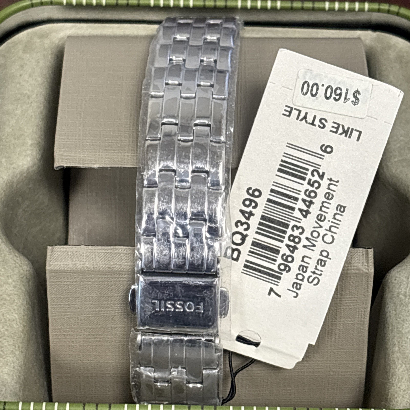Fossil Tillie Three Hand Quartz CZ Bezel Bracelet Watch, 36mm Women’s New