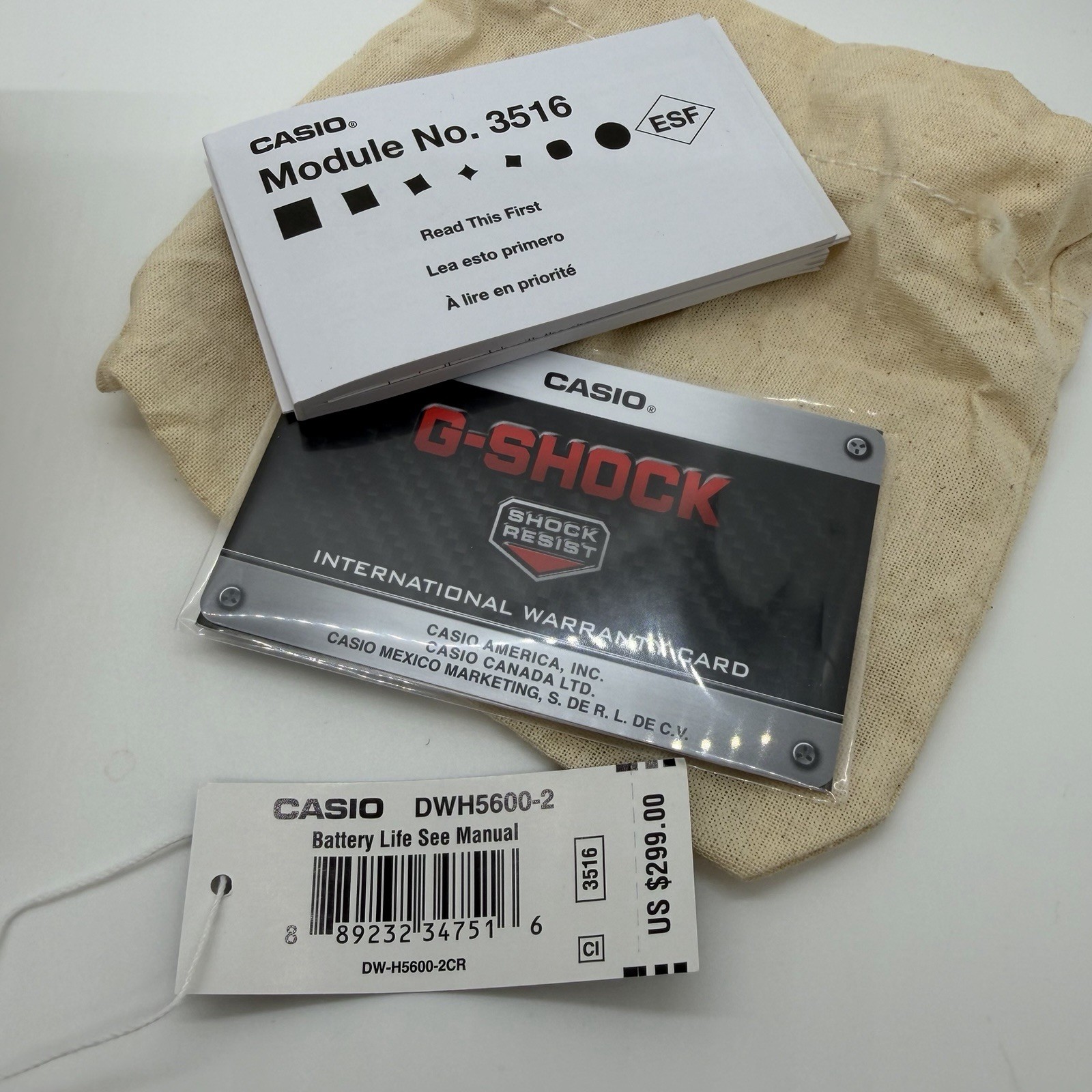 Casio G-Shock DWH5600-2 Blue Gray Move Heart Rate Monitor Solar Activity NIB