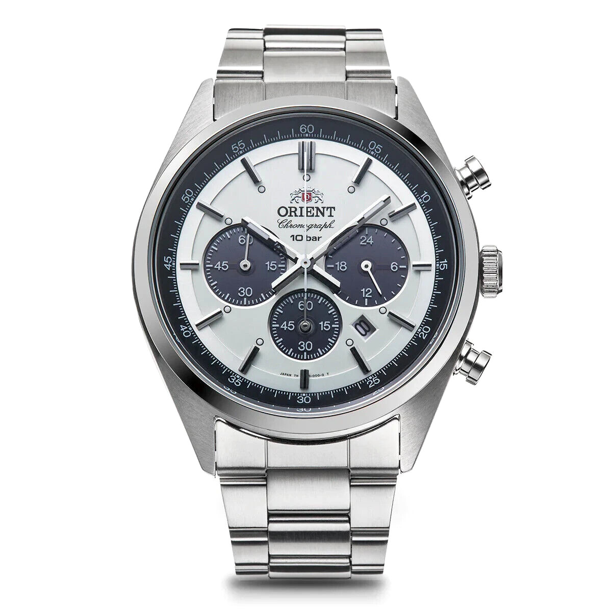 Orient Neo70’s WV0041TX Panda Solar Chronograph Men’s Watch White WV0041 TX New