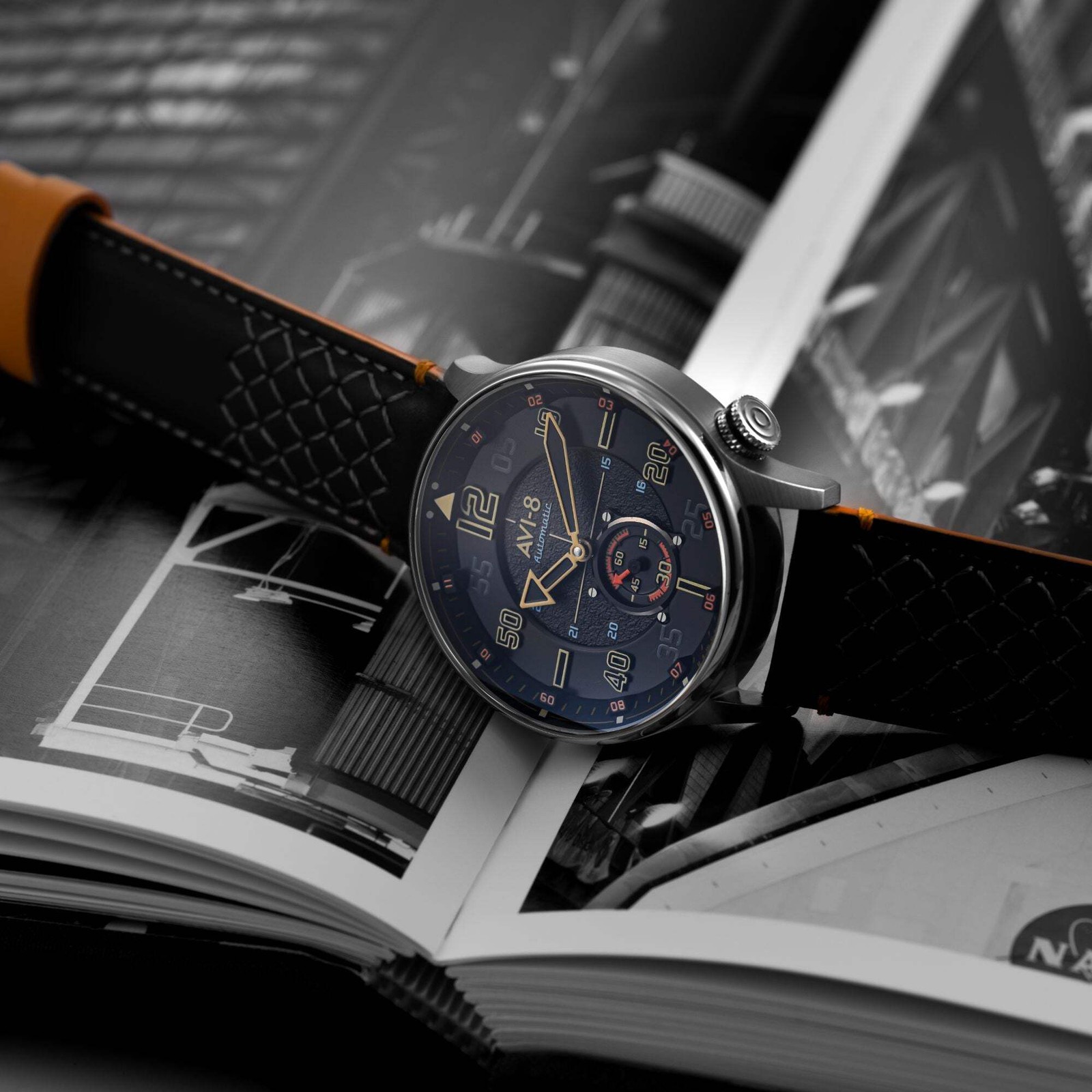 AVI-8 Hawker Typhoon Baldwin Stainless Steel 42mm Japanese Automatic Wristwatch
