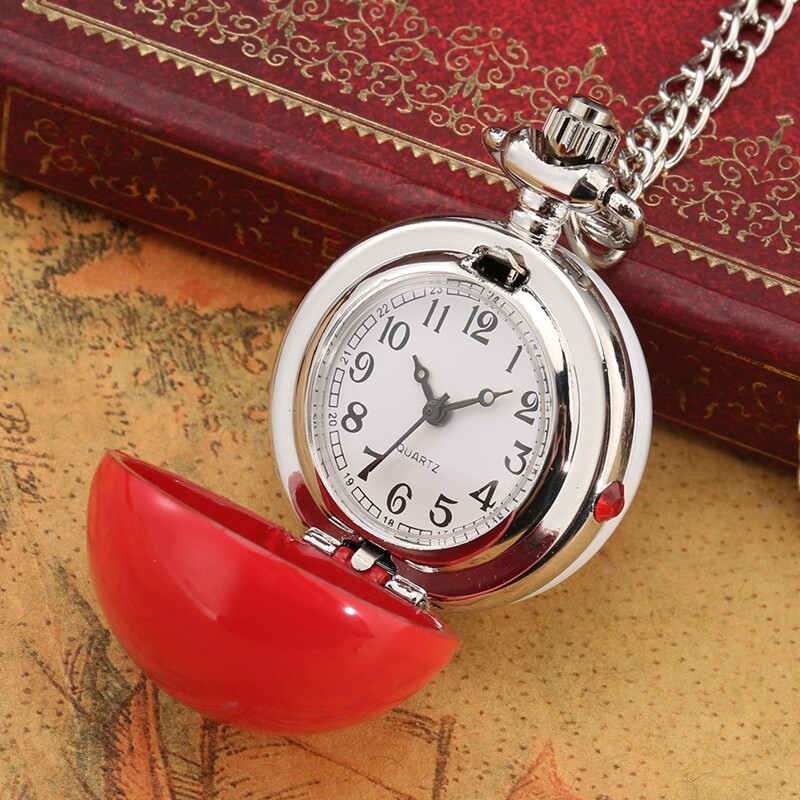 Pocket Watch Necklace Gift Arabic Numerals Dial Modern Fashion Style Retro Chain