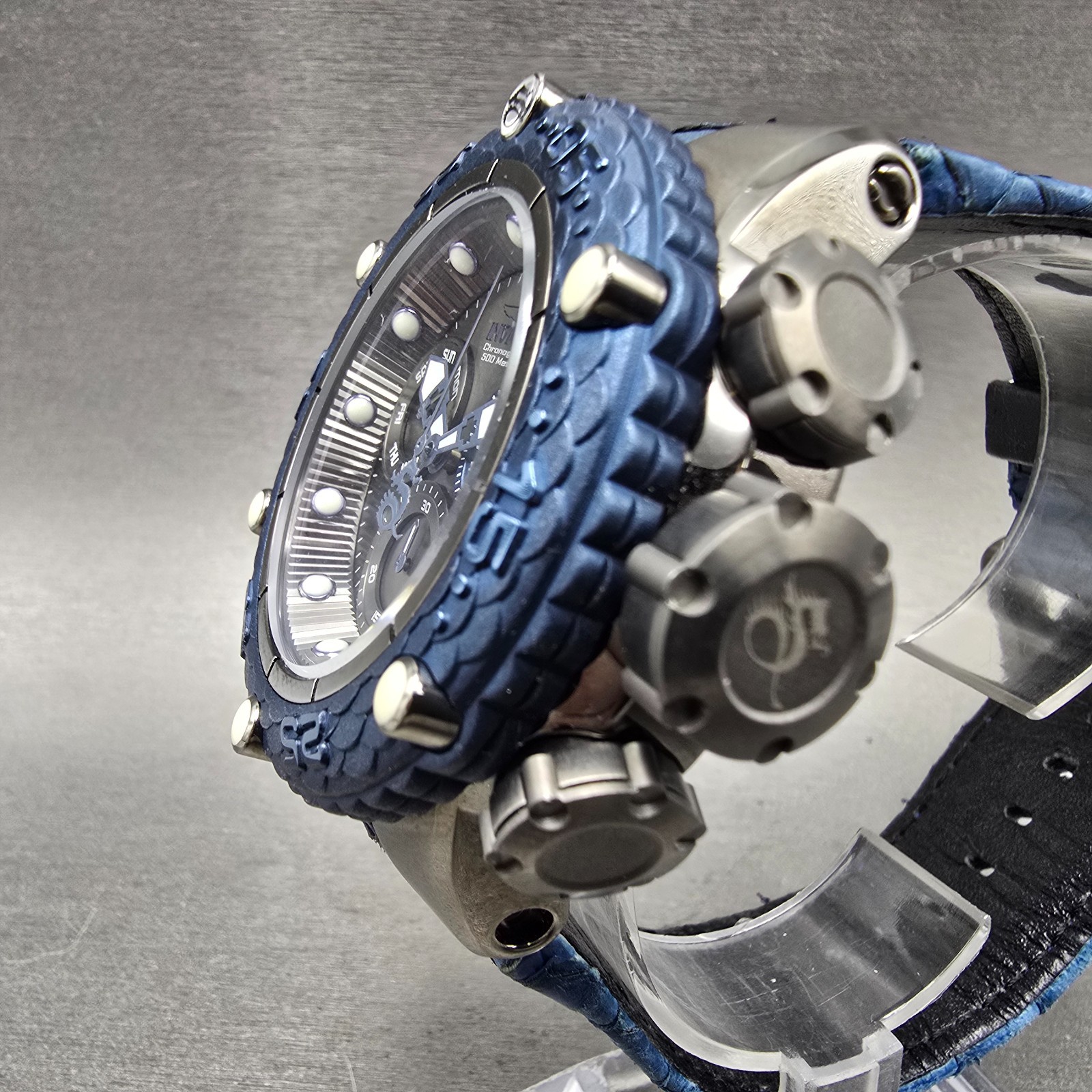 Invicta Sub Aqua Chronograph Watch Men 51mm Black Dial Black Tone 25069 New Batt
