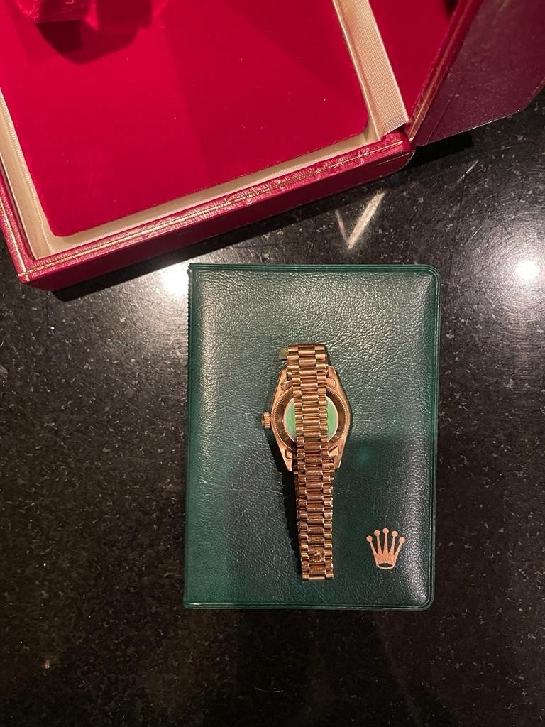 Rolex Vintage Datejust 26mm-18 K Yellow Gold Watch With Diamond