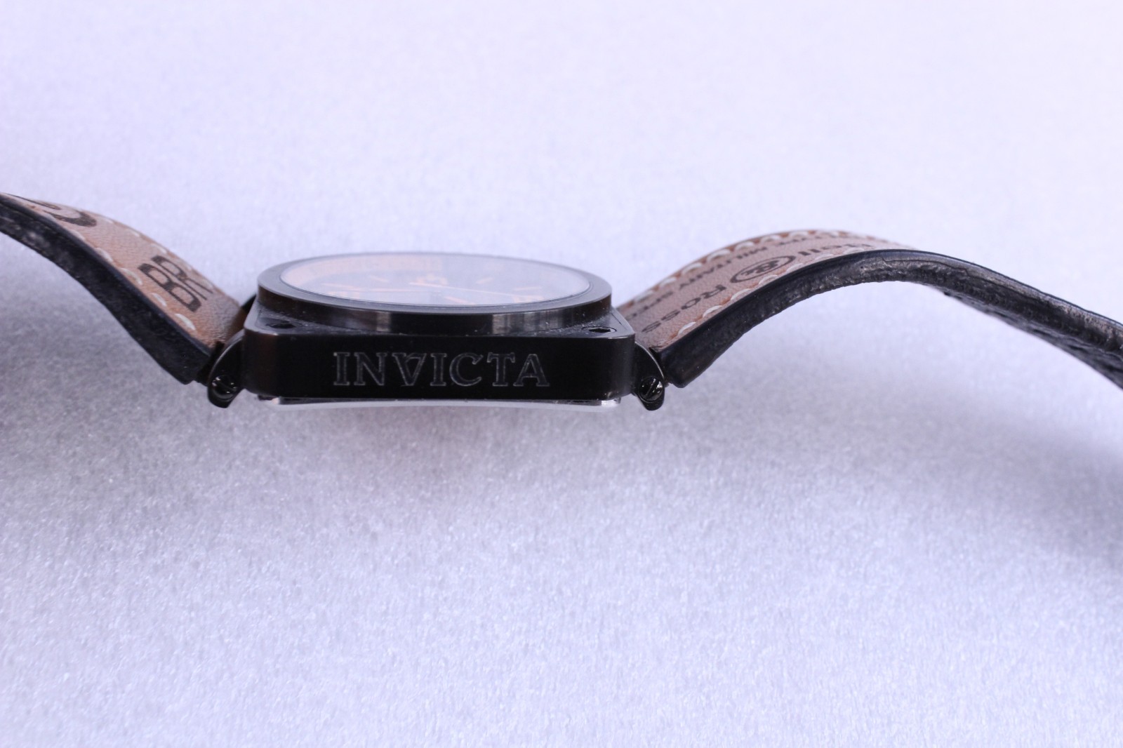 INVICTA Corduba Watch Bell & Ross Leather Band Carbon Fiber Dial Automatic 3965
