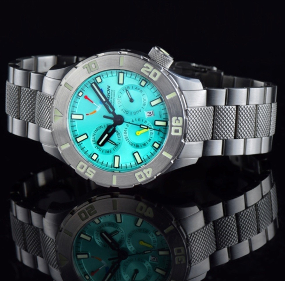 Aragon Regeneron A435 Miyota 9100 Automatic 44mm Day/Date Month Power Reserve