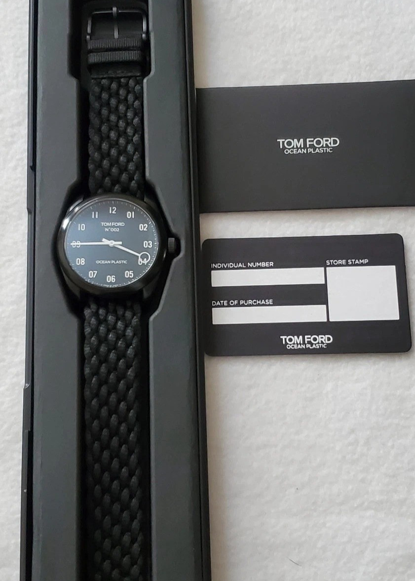 TOM FORD N 002 Ocean Plastic Watch – Black Band