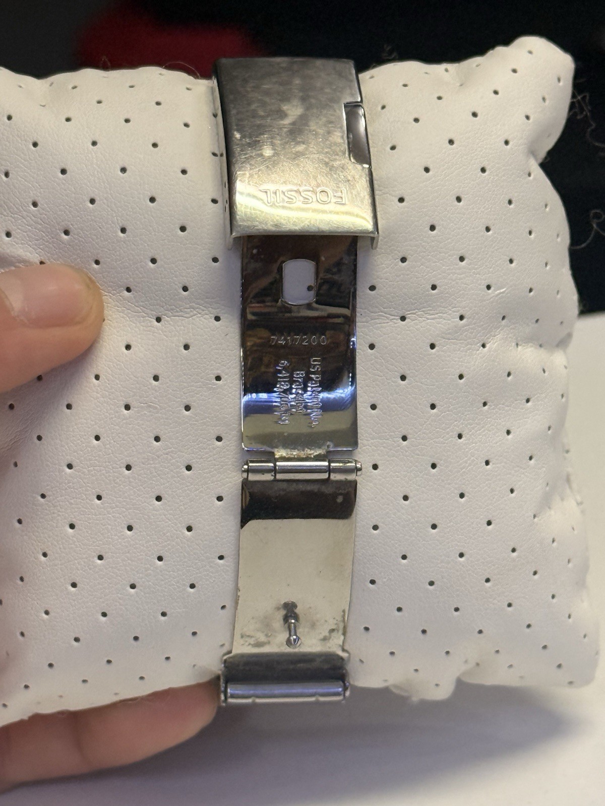 Fossil AM4629 45mm Silver Stainless Steel Case Bracelet White Dial Chronograph