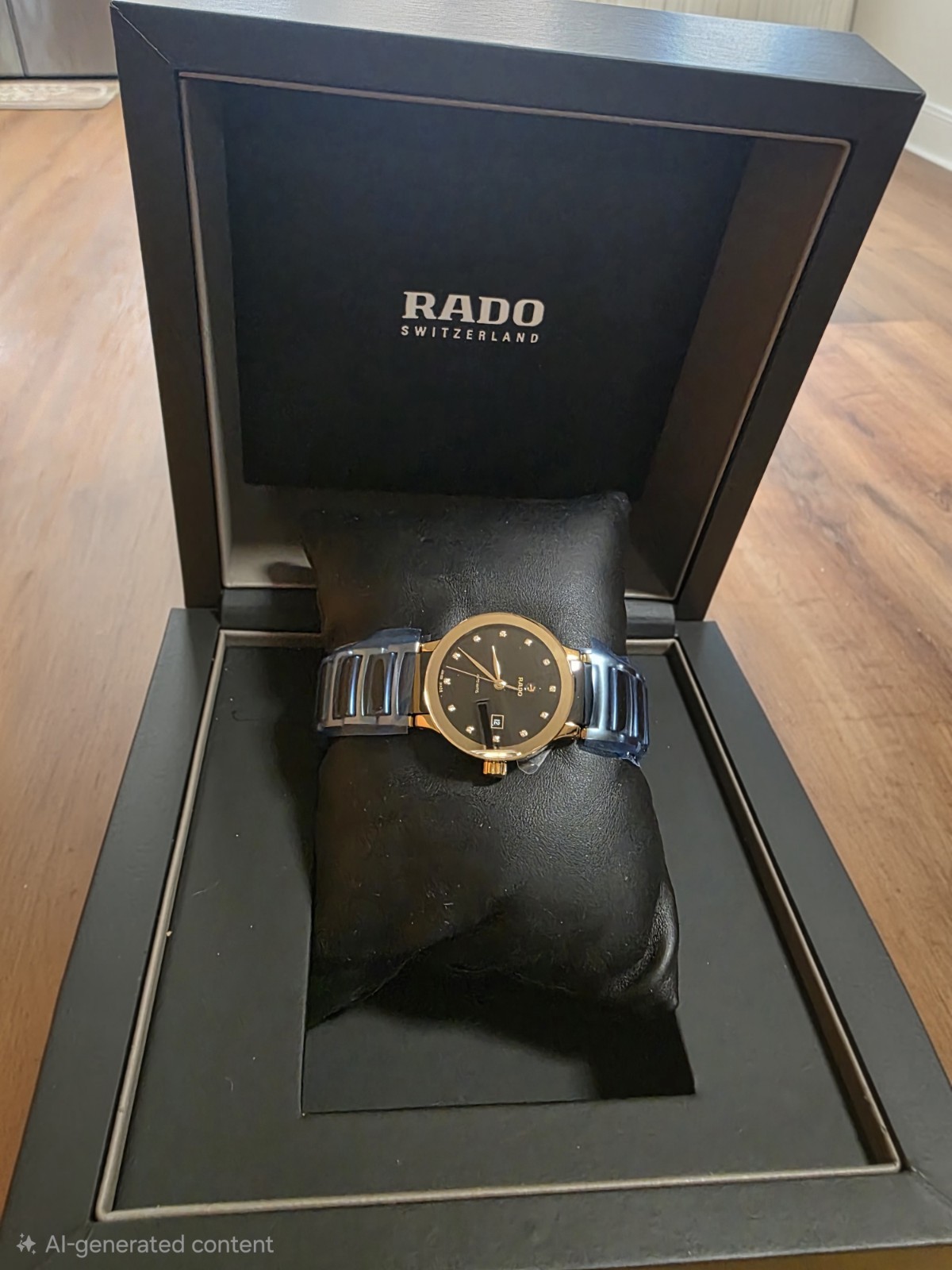 Ladies Watch Rado Centrix Automatix Diamond Gold Dial