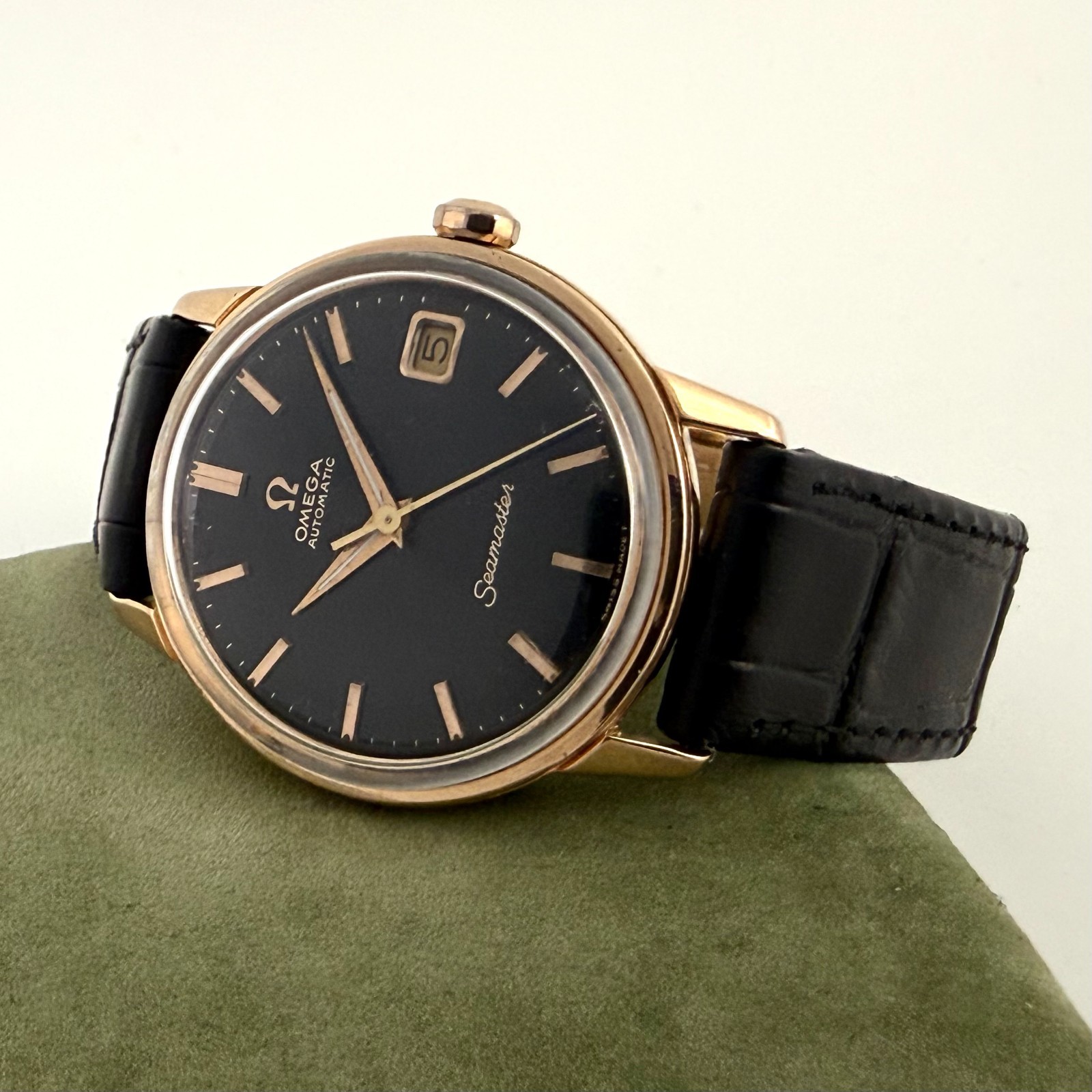 OMEGA SEAMASTER REF 166.037 SELF-WINDING QUICKSET DATE GOLD PLATED GENTS WATCH