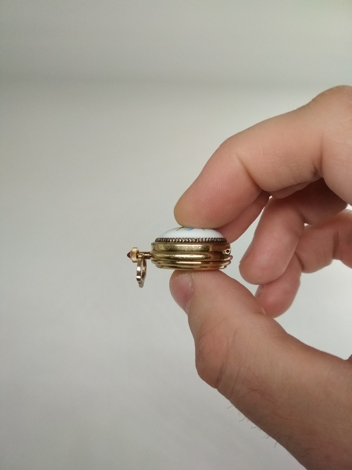 Soviet watch, pendant Chaika, Gold Plated, Locked Enamel, Made in USSR, *340