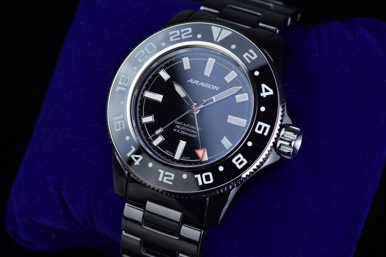 ARAGON A618BLK Hercules GMT 9075 (50mm)