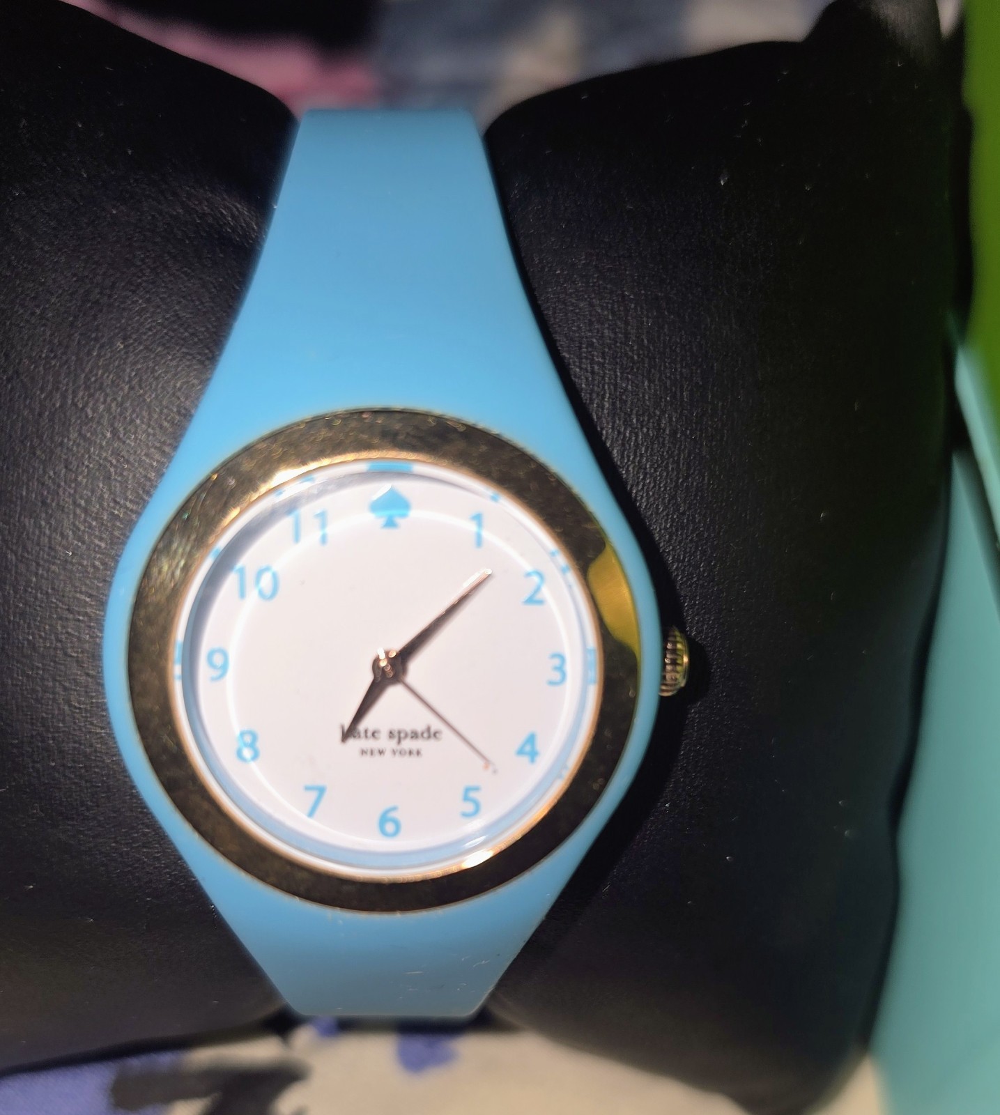 Kate Spade Rumsey Silicone Watch Bright Blue & Gold