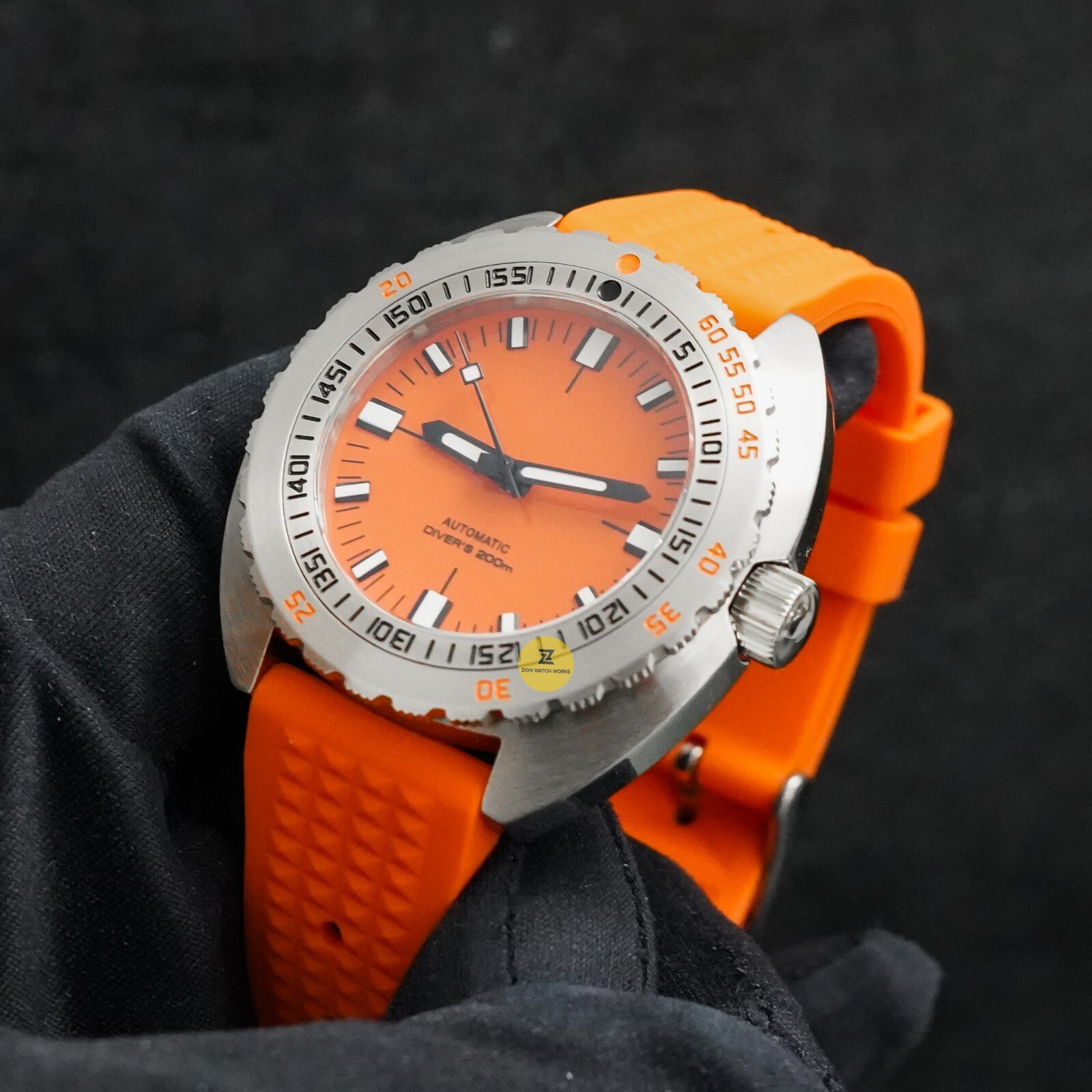 42mm DX Style Orange Dial NO LOGO Mod Watch NH35A Automatic Movement