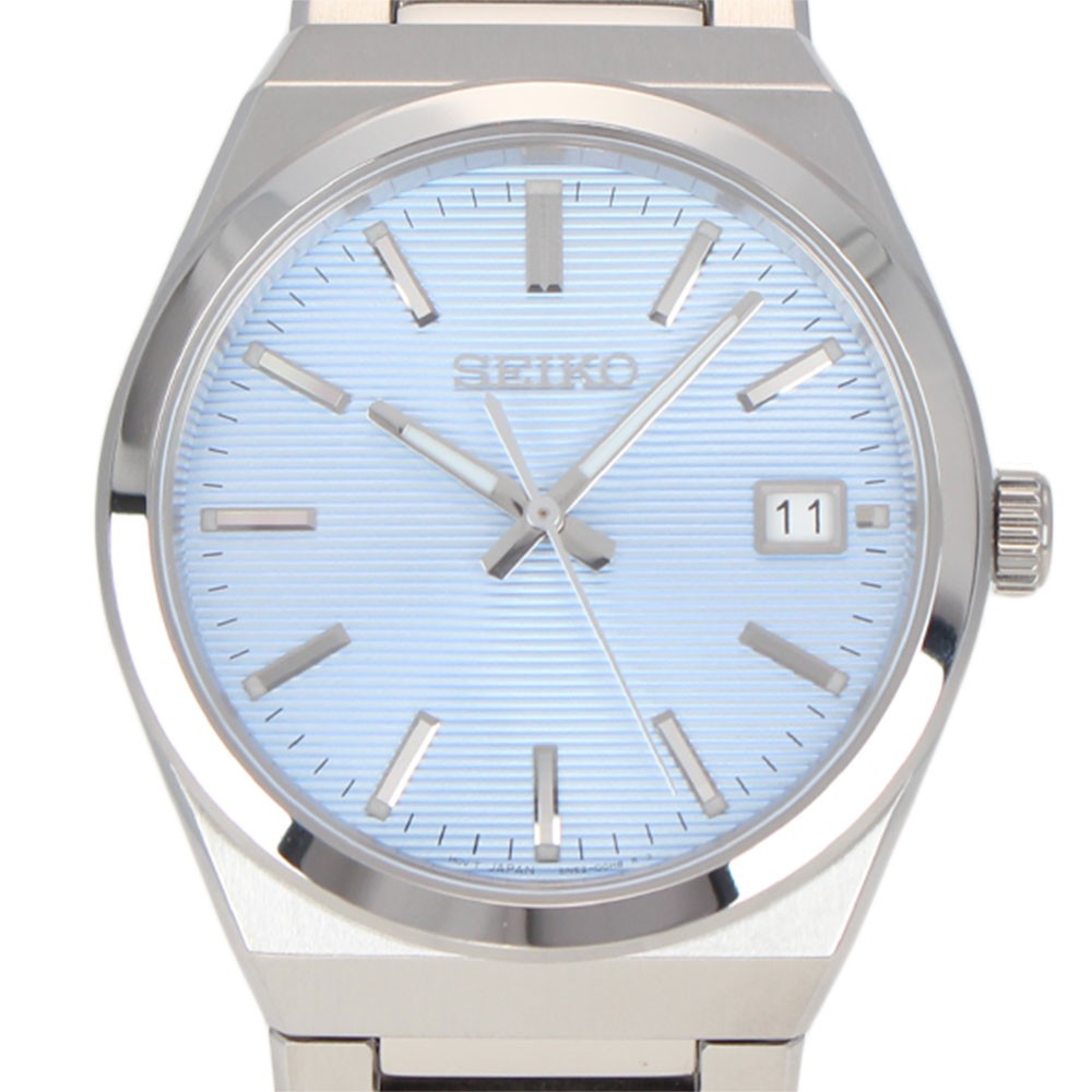 SEIKO SUR599P1 SUR599P Quartz Analog Blue Silver