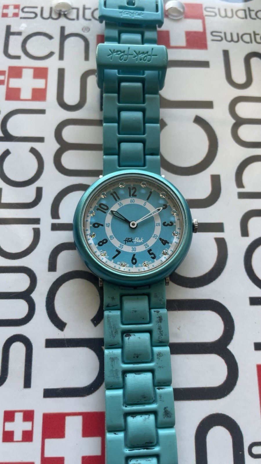 Flick Flack By Swatch Kids Learning Watch 31mm Blue Aluminium Plastic