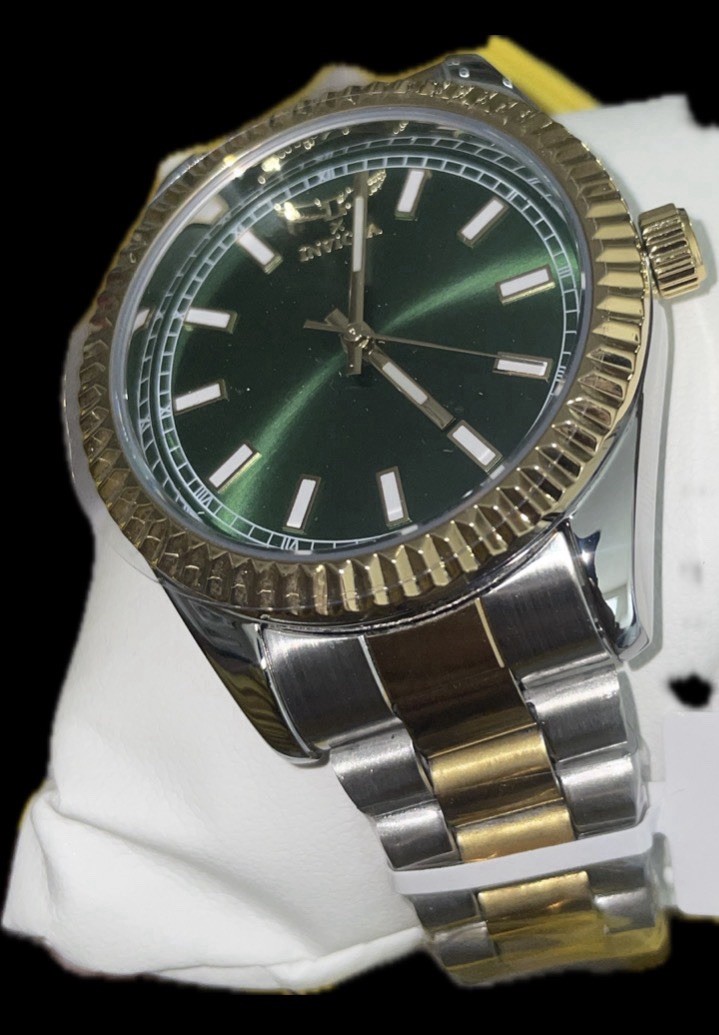 Invicta Men’s Watch Specialty I by Invicta Green Dial Two Tone Bracelet 69012