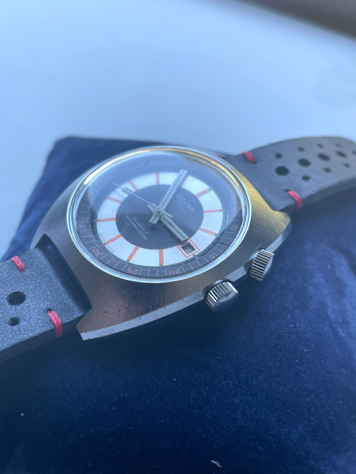Vintage Sicura Automatic Diver Watch 25 Jewels 1970s Spares Repairs