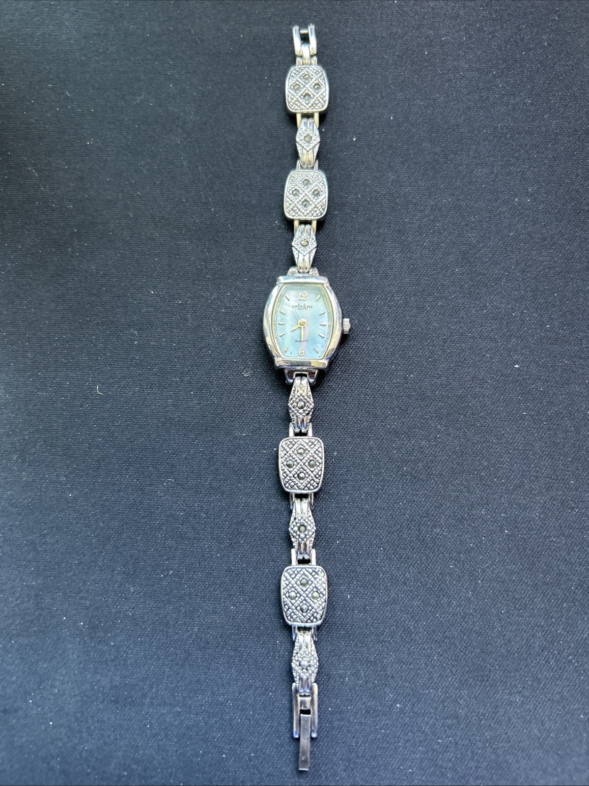 LA Express Blue MOP Dial Silver Tone Women’s Quartz Watch