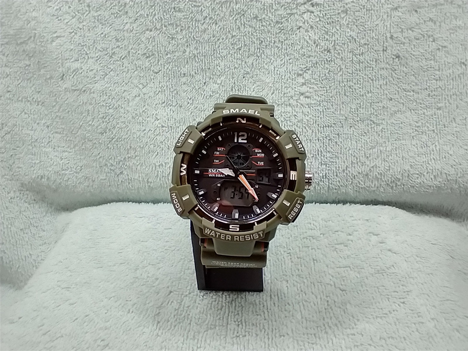 SMAEL DIGITAL/ANALOG CAMO/MILITARY STYLE MULTI-FUNCTIONAL ABS/TPU STRAP WATCH