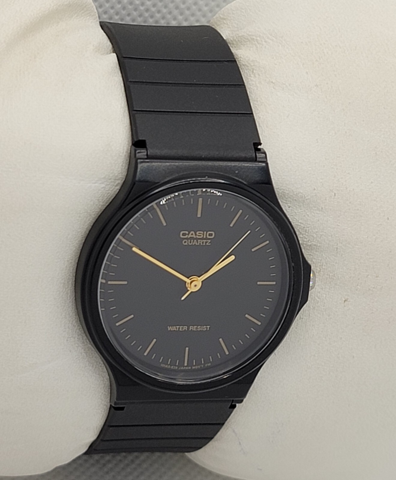 Mens Casio 1330 Round Slim Black Rubber Silicone Band Analog Watch MQ-24 K6