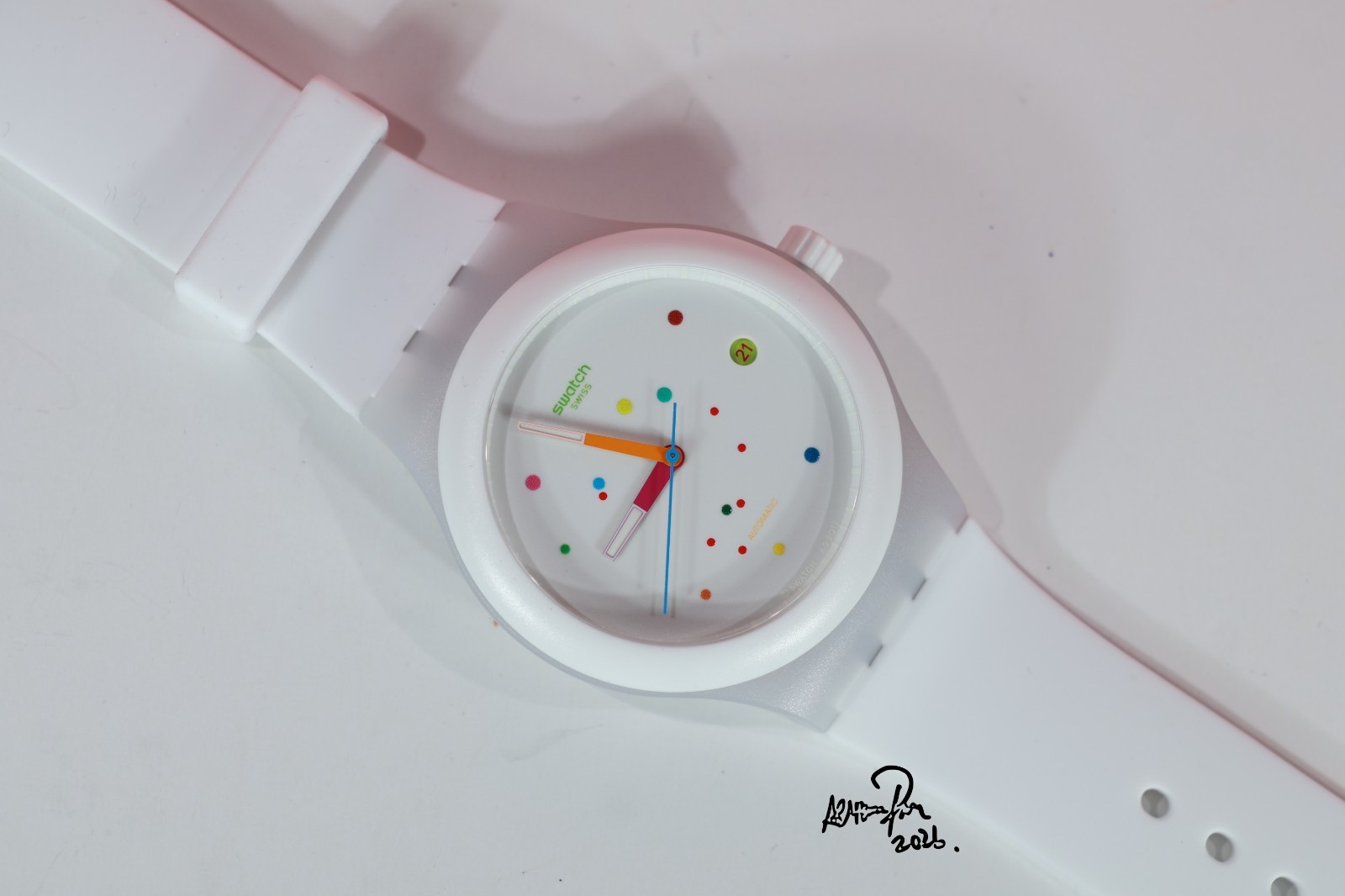 New Limited Swiss Swatch Automatic Watch SISTEM51 Sistem WHITE SUTW400 42MM Lumi