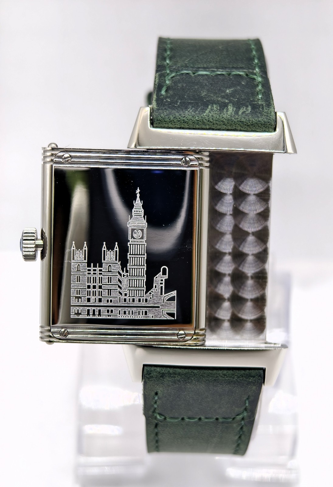 Luxury Jaeger Lecaultre Reverso Green Sub Dial Quartz Men’s Wrist Watch Pen