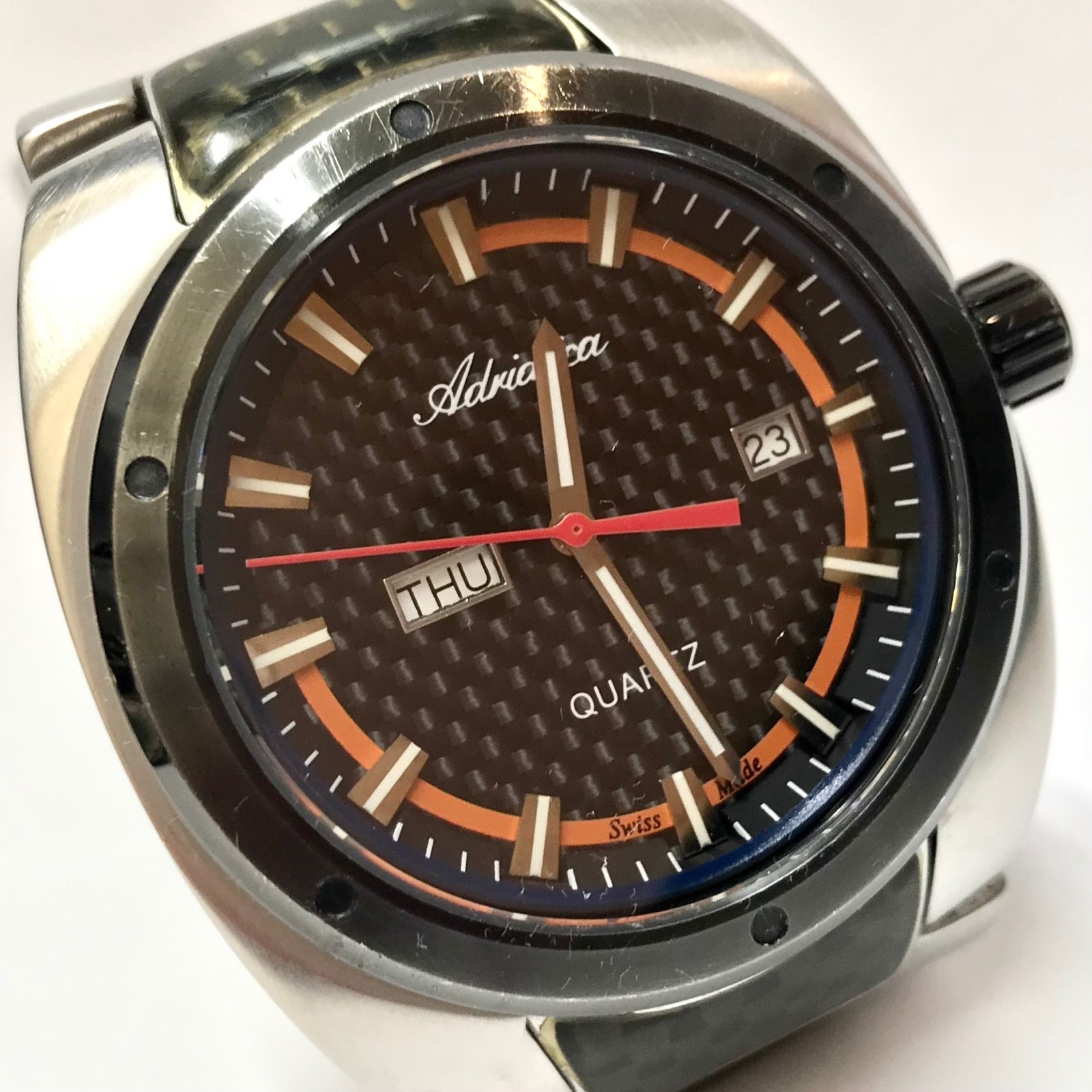 Adriatica A8206.517.2 men’s watch carbon/steel sapphire Ronda 517 5ATM Swiss