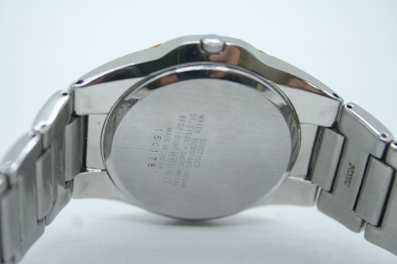 Condition SEIKO Perpetual Calendar 8F32 0130 quartz date ivory dial men’s SEIKO