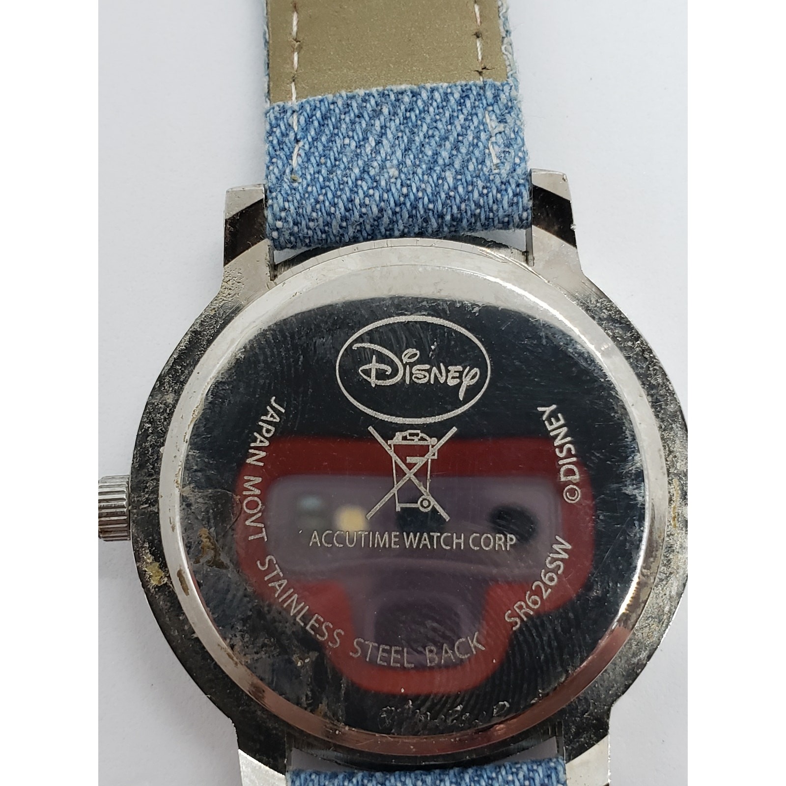 Disney Mickey Mouse watch. Red, White and Blue colors. Working watch. SR626SW