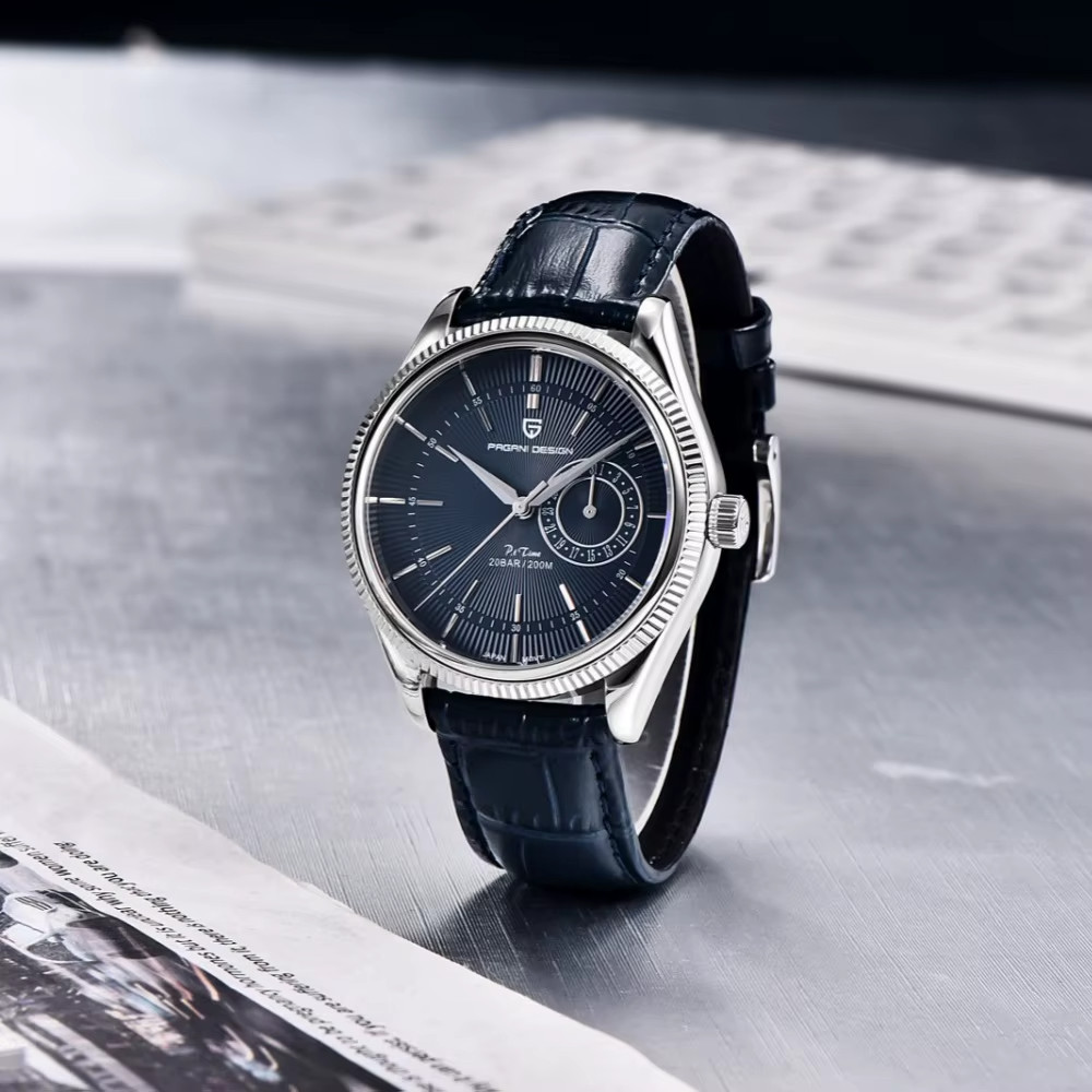 PAGANI Design PD1689 Quartz Watch Japan VH65 Movt Sapphire Glass Leather Strap