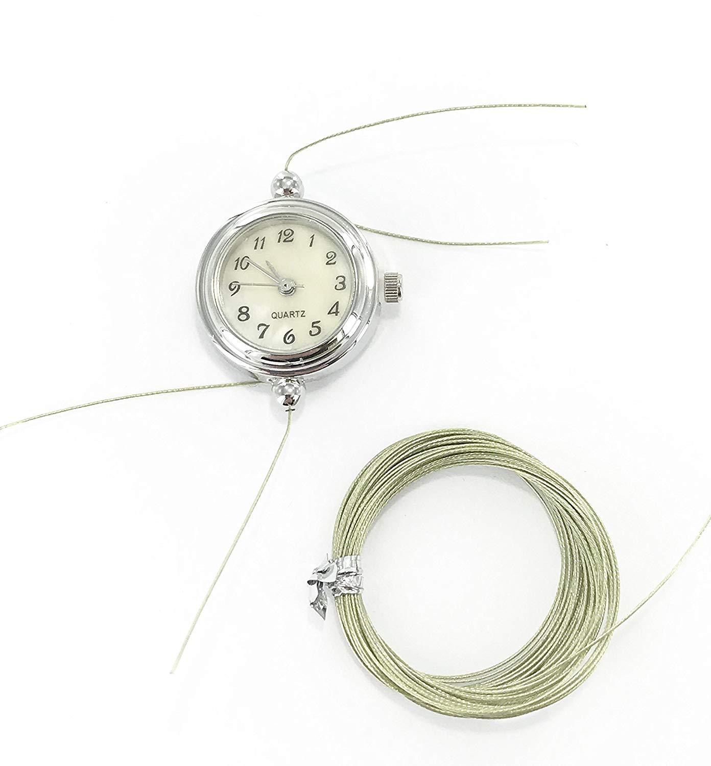 Heda 20 pcs Beading Watch Faces for Jewelry making Silver Round White 20 mm