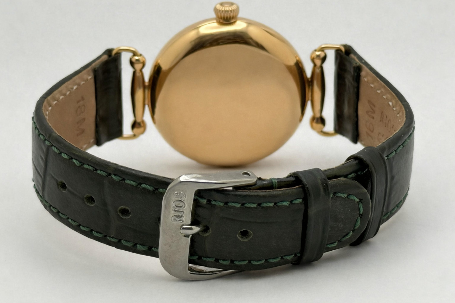 Vintage Patek Philippe Tiffany & Co Watch 34mm 18K Gold Leather Strap