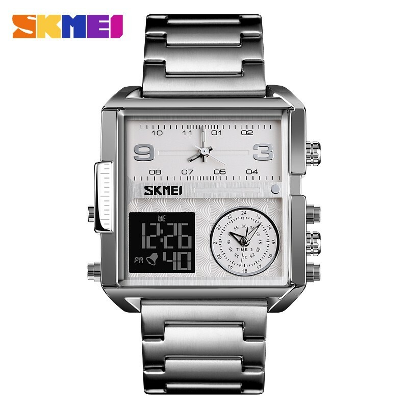 skmei mens watch waterproof up to 30m stainless steel Battery Included RTN 7DAYS