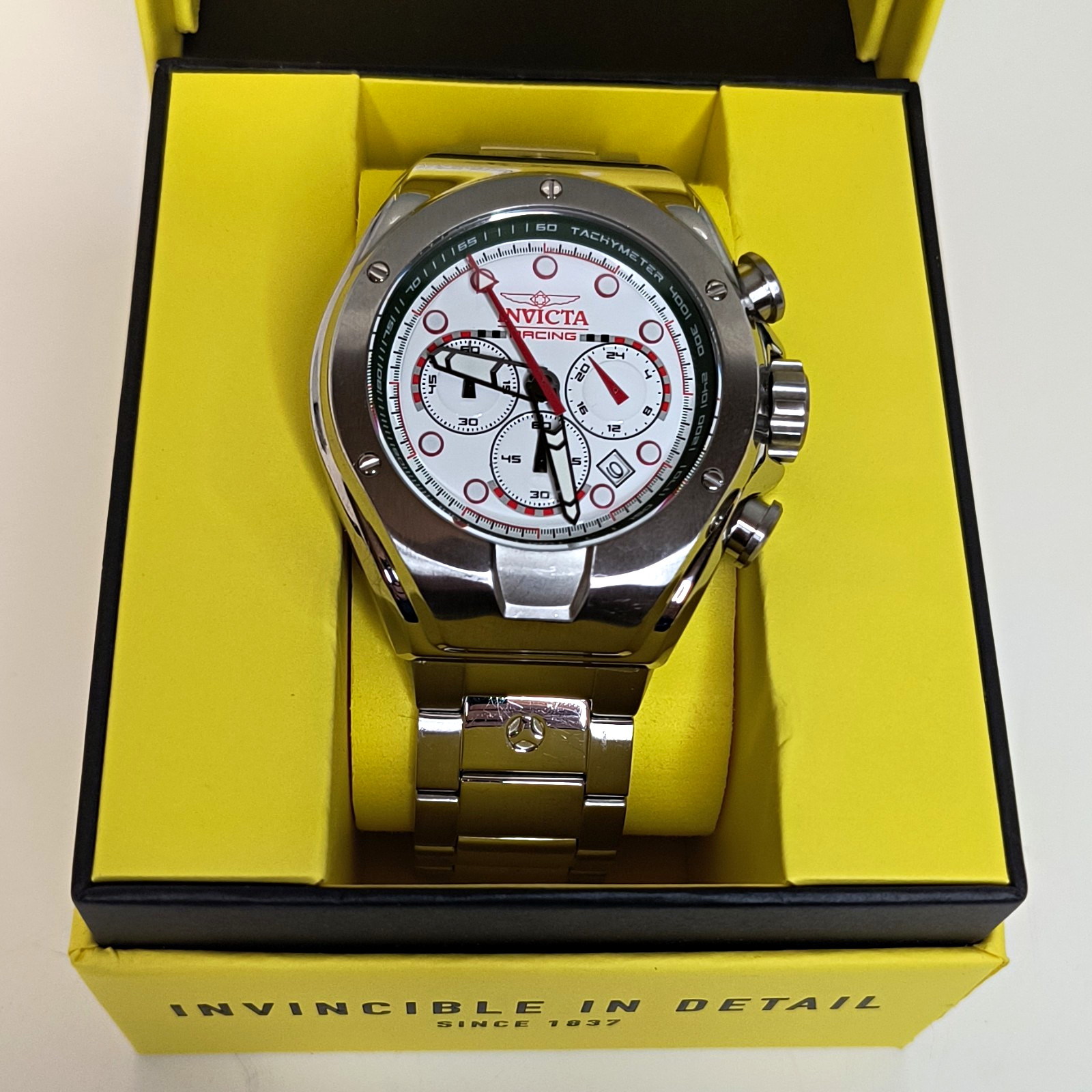Invicta Racing Redline Quartz 100m Chronograph 48mm SS Bracelet Model # 47746