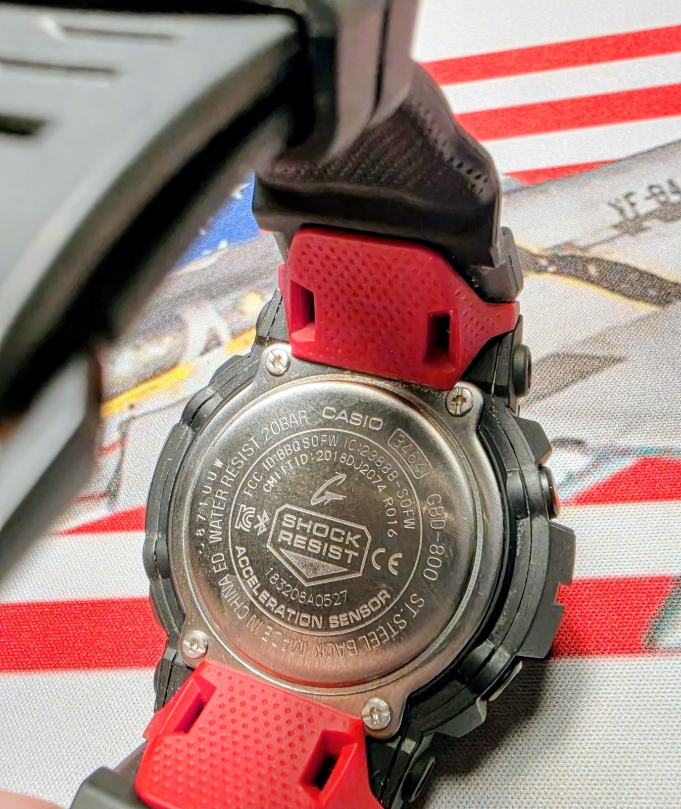 Casio G-Shock GBD-800 Bluetooth Step Tracker Digital Black/Red Resin 200m