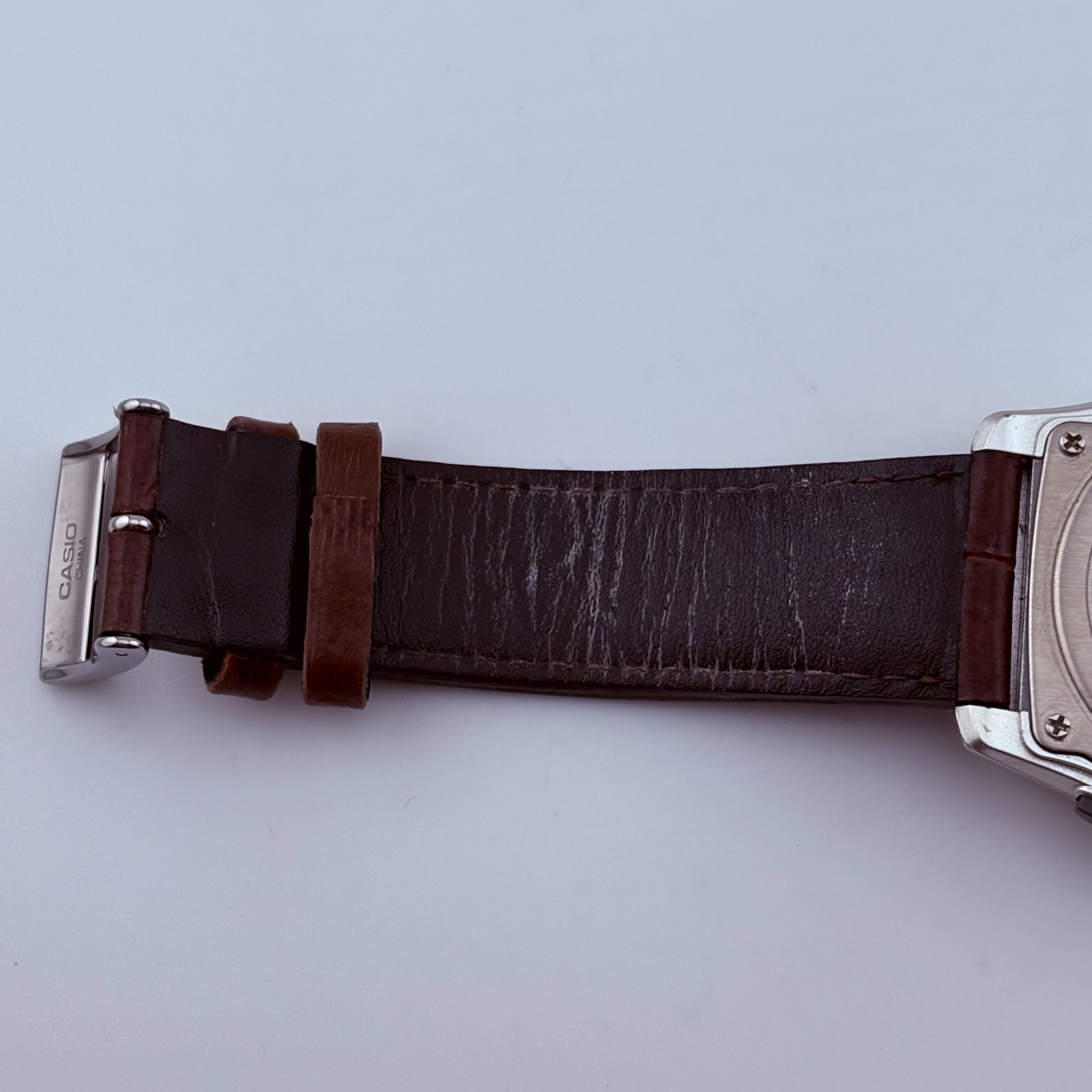CASIO wave ceptor WVA-M630 tough solar Analog-digital brown leather belt 37.8mm