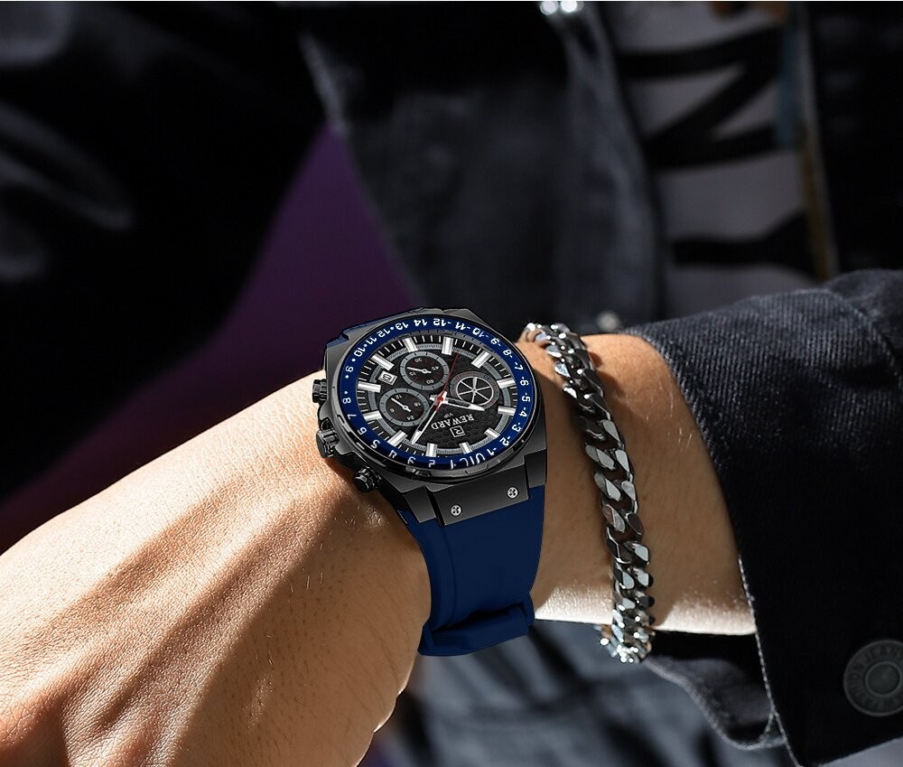 REWARD Men’s Business Luminous Multifunction Chronograph Calendar Quartz Watch