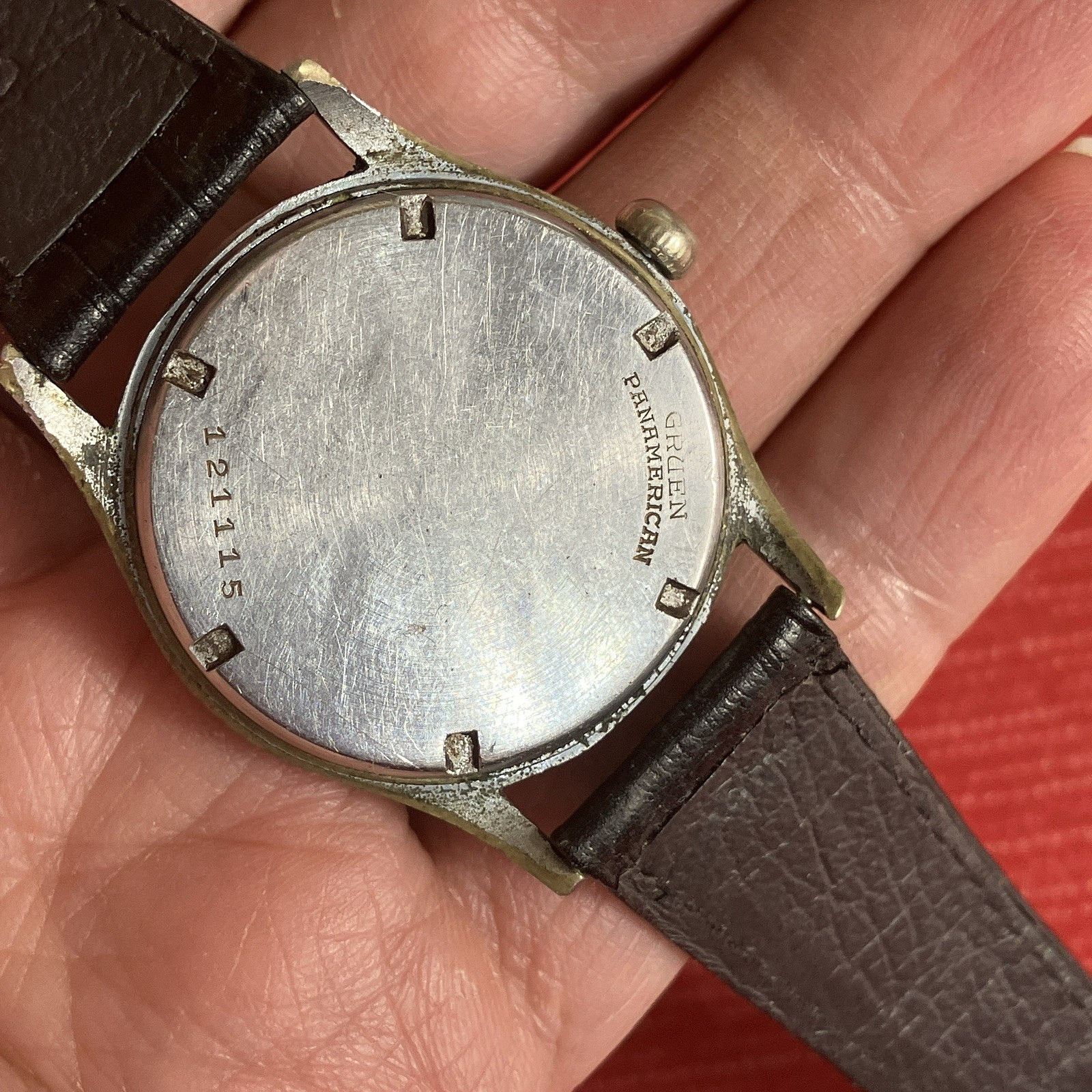 Gruen Veri-Thin Precision Pan American Mechanic Watch Vintage 24HR Dial