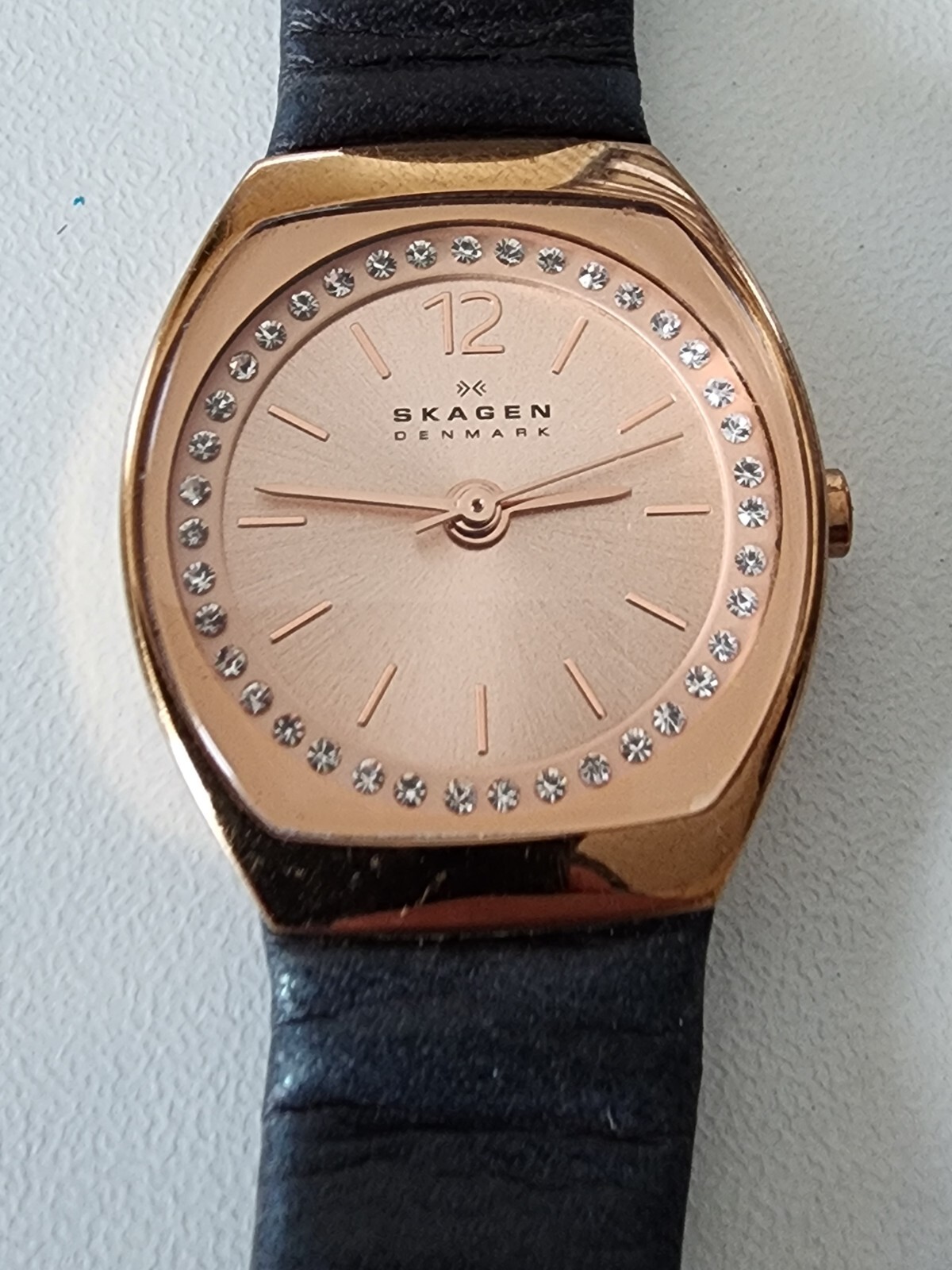 Skagen Denmark Gold-Tone Crystal Quartz Watch