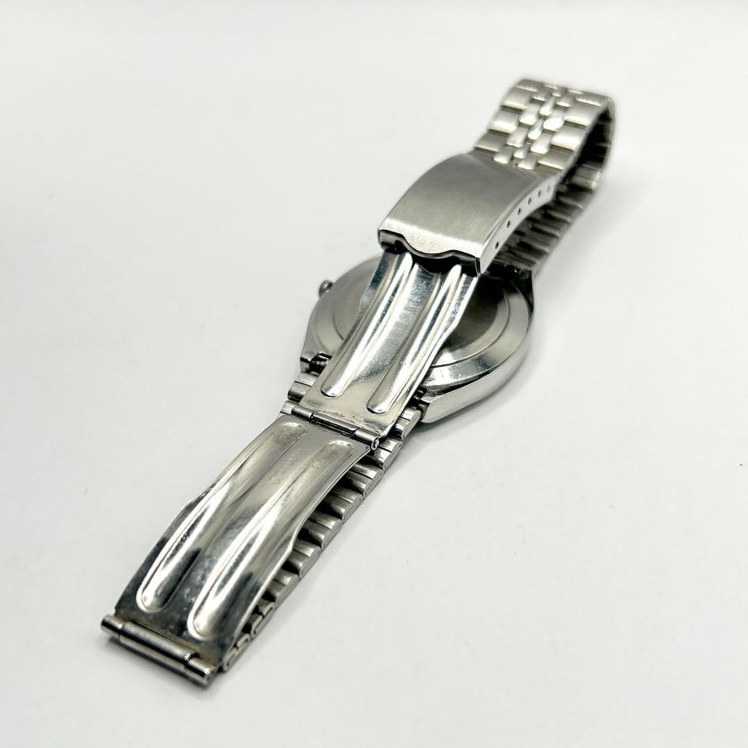 SEIKO Mens Quartz Analog Date Watch 33.5mm Silver Dial 7.1mm Thickness 16.3mm