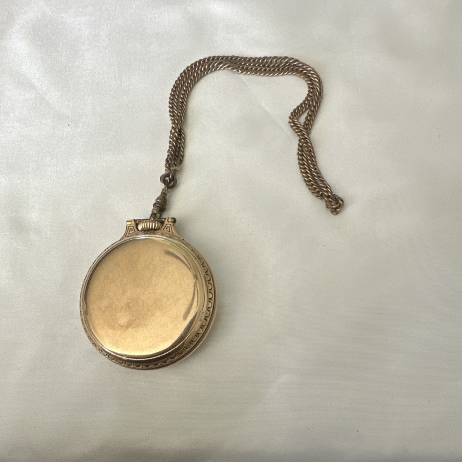 Hamilton 992 16s 21J Gold Filled Open Face Railroad Grade Pocket Watch Chain
