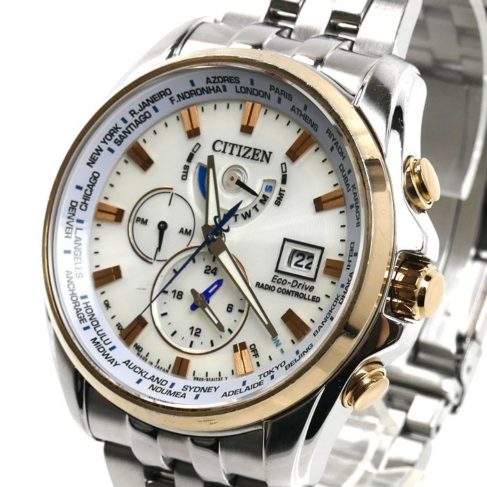 Citizen Eco-Drive Double Direct Flight Watch AT9064-53A Box Japan