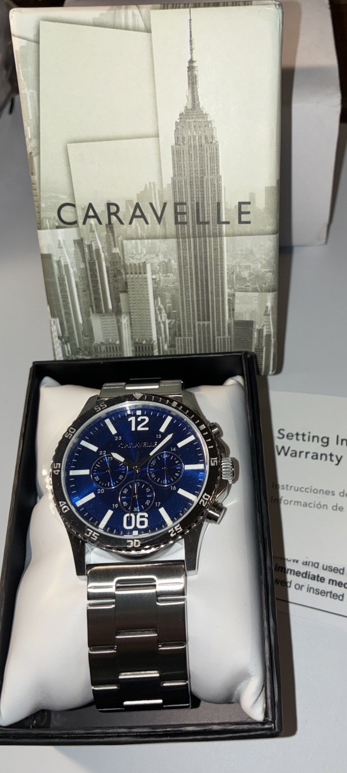 Caravelle By Bulova Men’s Chronograph Stainless Steel Watch Brand new with tags