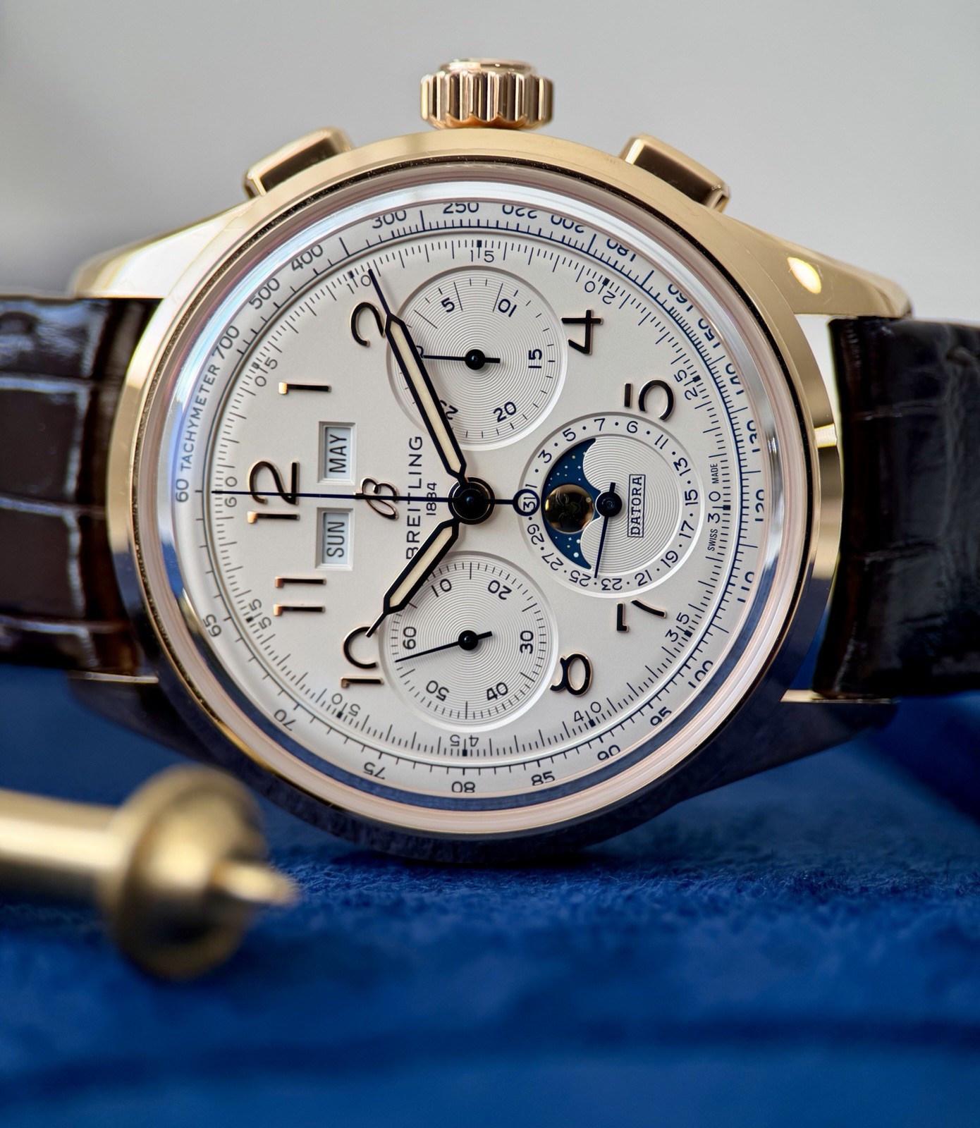 Breitling Premier B25 Datora Complete Calendar Rose Gold Full Set RB2510371G1P1