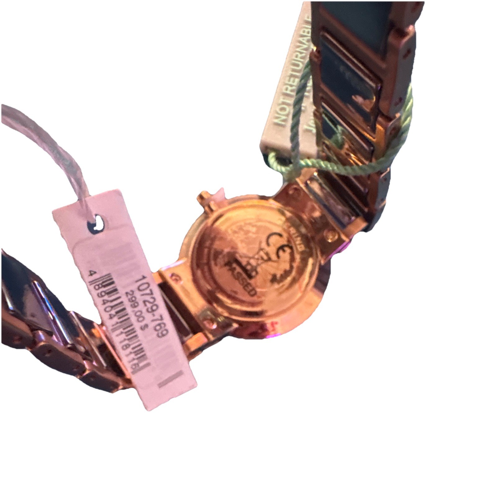 Bering Time Ceramic Rosegold Steel & Grey Ceramic Links Women’s Watch.