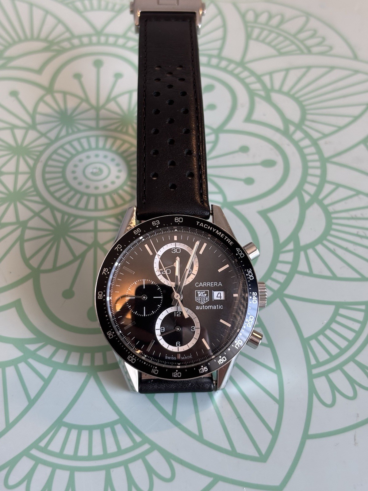 Tag Heuer Men’s Carrera Automatic Chronograph Watch CV2010 Calibre. Authentic.