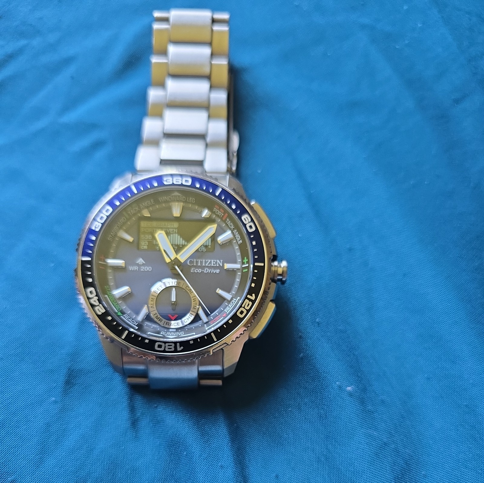 CITIZEN Promaster Marine Wave Tracker JV3006-50L Blue Dial Chronograph Watch
