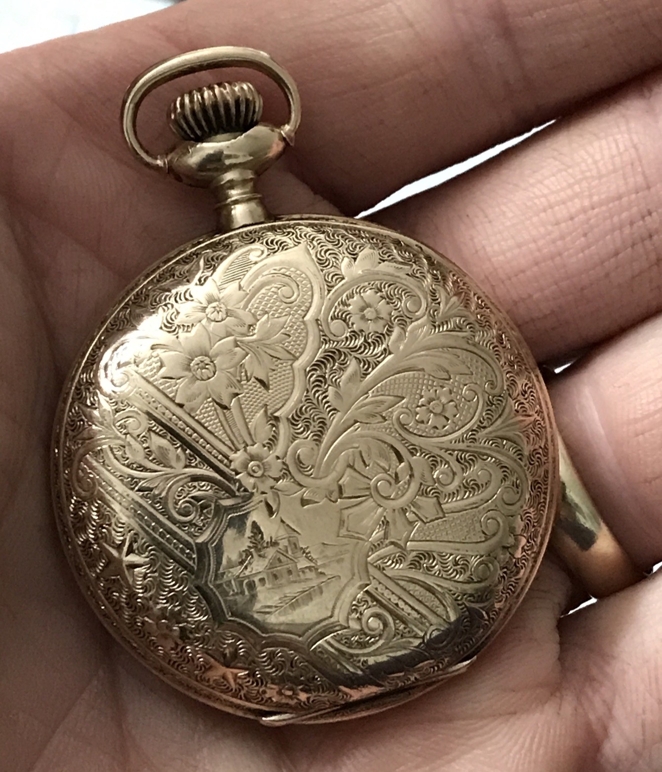 Antique 1900 Elgin Pocket Watch 6s RS Special Gold Filled Mens Runs