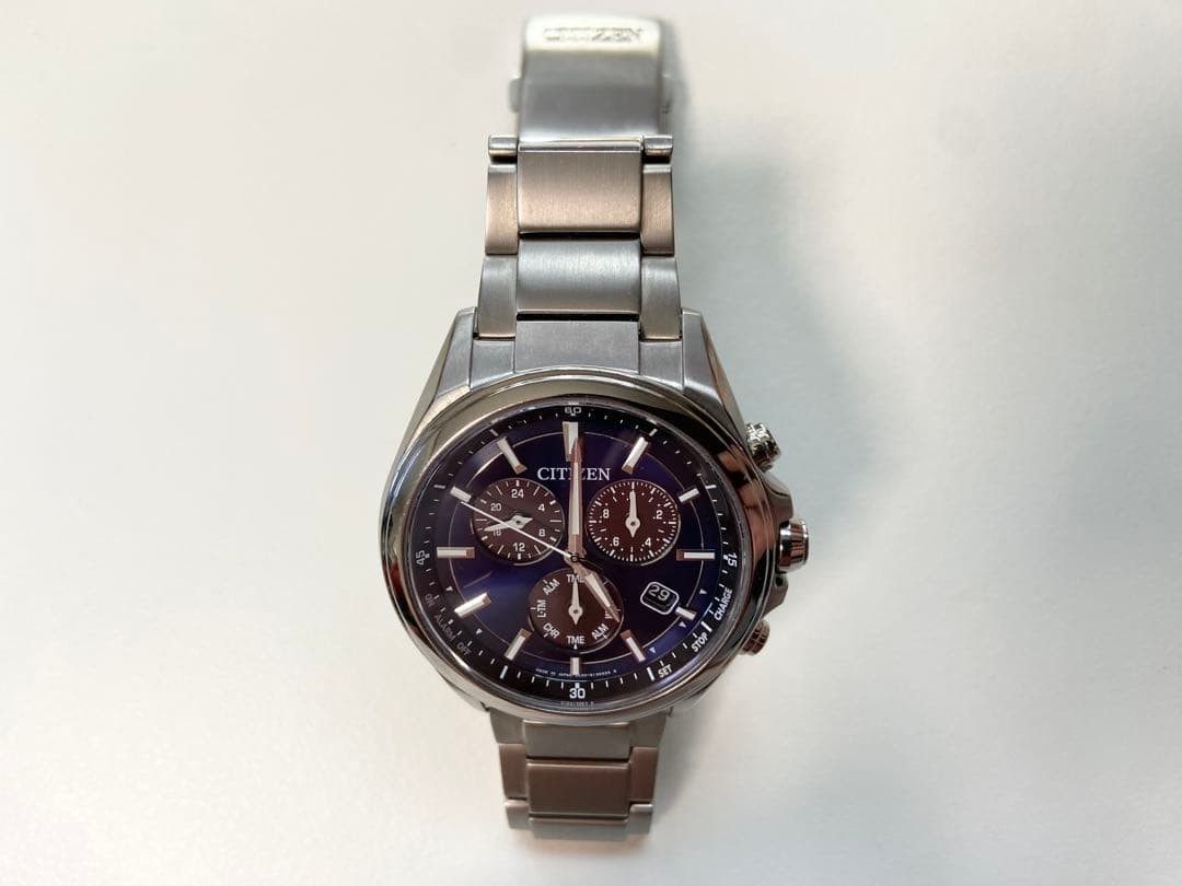 CITIZEN E820 Solar Blue Dial Titanium Watch