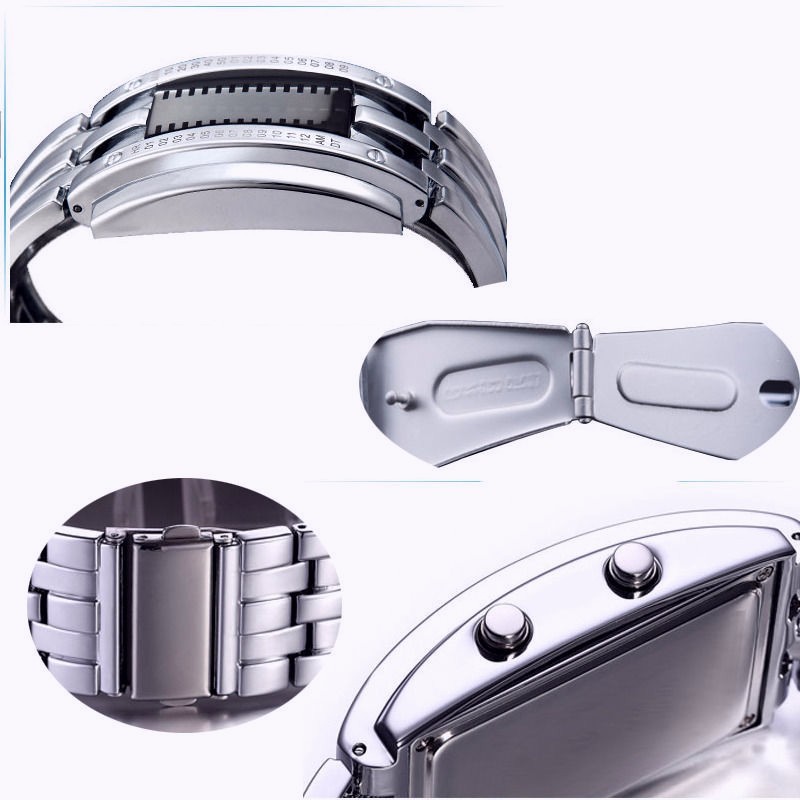 SW-DL Digital LED Matrix Binary Fashion Wrist Men Women Watch